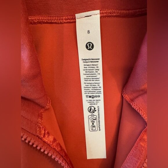 New with tags Lululemon Define Jacket Nulu.Desert Red. Size 8. Orange tone. - Picture 8 of 16